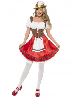 Kostým Oktoberfest s červenou sukní