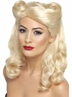 Rockabilly Pin-up girl blond paruka