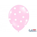 Růžový pastelový balónek - slon a puntíky - 50 ks