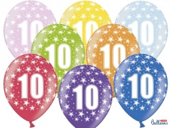 Balónek s číslem 10 - 1 ks