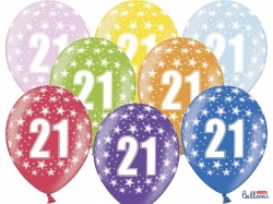 Balónek s číslem 21 - 1 ks