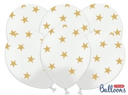 Balónek - zlaté hvězdy - 50 ks