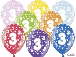 Balónky s číslem 3 - 50ks