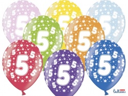 Balónky s číslem 5 - 50ks
