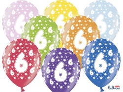 Balónky s číslem 6 - 50ks