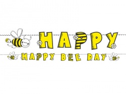 Girlanda s nápisem Happy B-Day - včelka