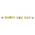 Girlanda s nápisem Happy B-Day - včelka
