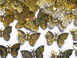 Konfety ve tvaru motýlků - zlaté