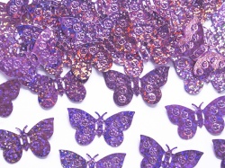 Konfety ve tvaru motýlků - světle fialové